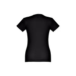 Damen Arbeitsshirt T-Shirt schwarz Produktfoto Ruecken – Markendruckerei DTF