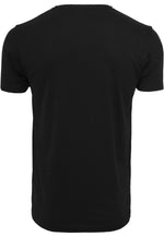 Basic T-Shirt Rundhals Rueckenansicht Produktfoto schwarz – Markendruckerei