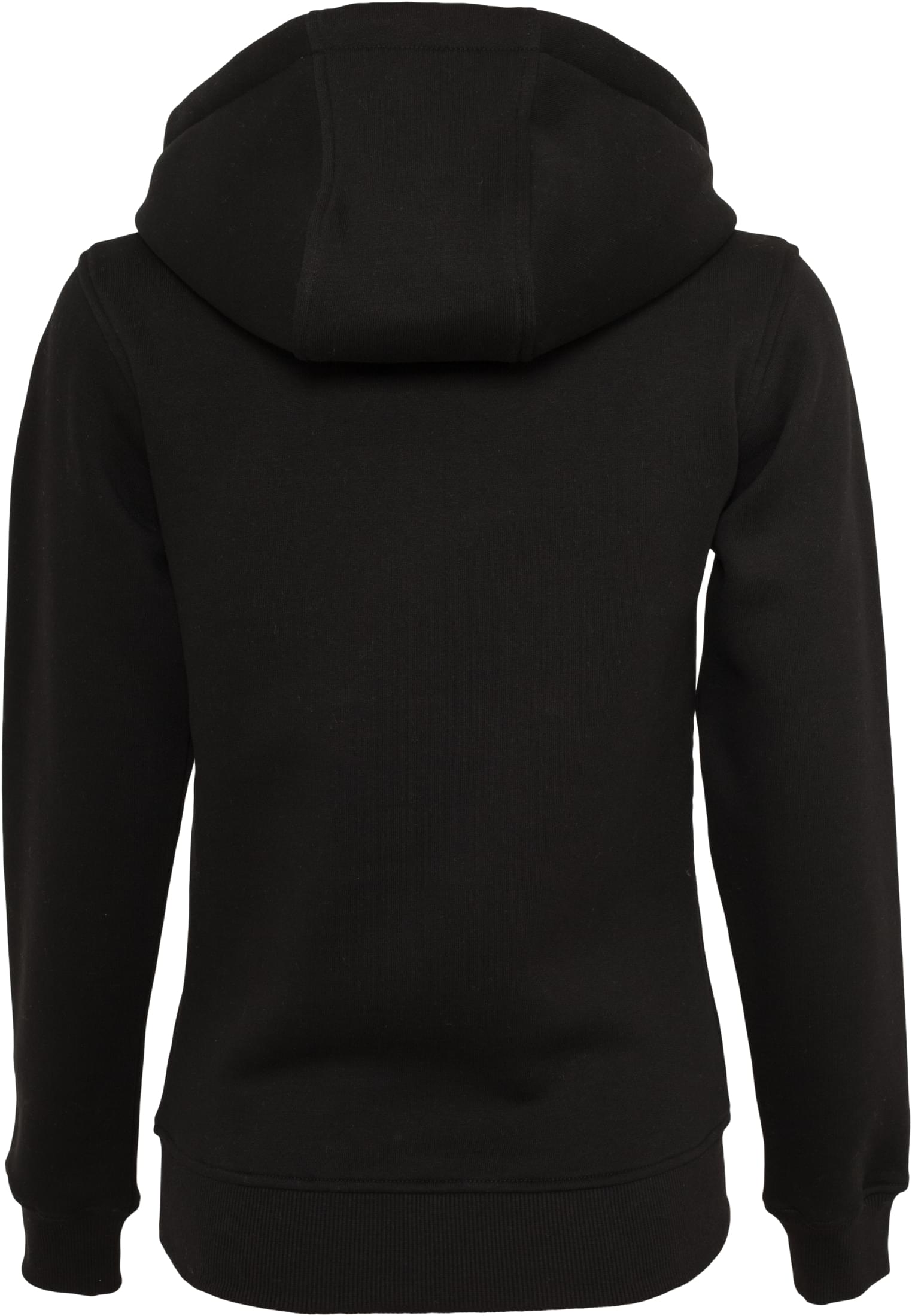 Damen Hoodie Produktfoto Rueckenansicht schwarz – Markendruckerei DTF