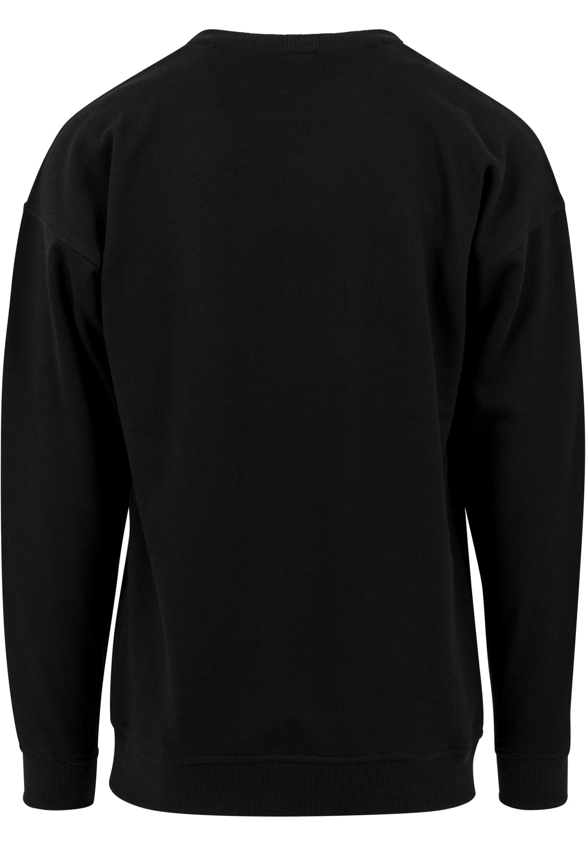 Herren Sweatshirt Crewneck Produktfoto Rueckenansicht schwarz – DTF Druck