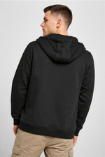 Herren Zip Hoodie Modelfoto Rueckenansicht – DTF Druck Markendruckerei
