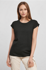 Damen T-Shirt Rundhals schwarz – DTF Druck Markendruckerei Rhein-Main