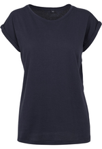Damen T-Shirt Rundhals hellblau Produktfoto – DTF Druck bedrucken lassen
